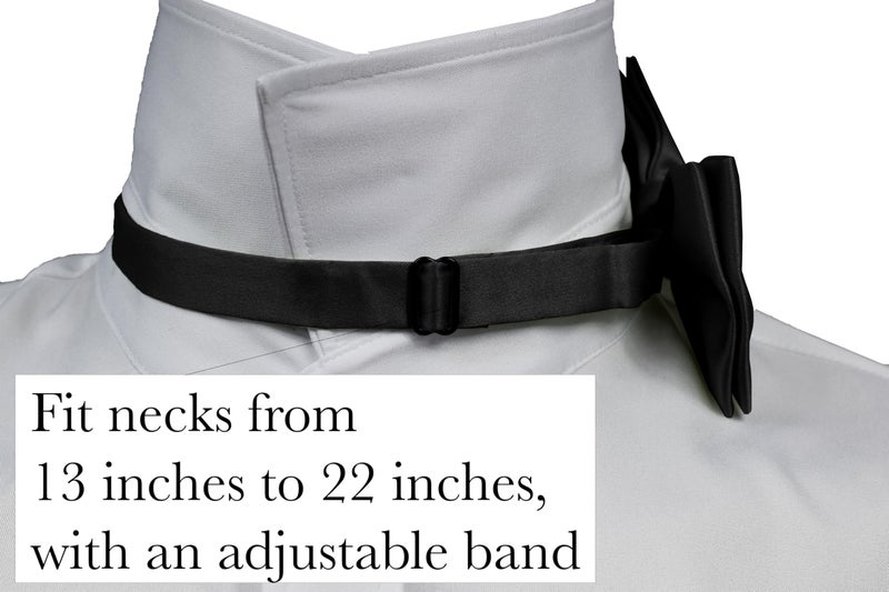 trilece Suspenders and Bow Tie Set for Men Women Boys - Adjustable Elastic Y Back Style Suspender with Bowtie - Black Set - Image 4